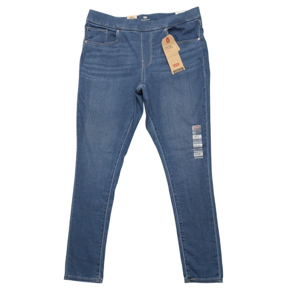 NWT Levis Shaping Leggings Womens 16M W33 L30 Blue Hypersoft Super Skinny Jeans